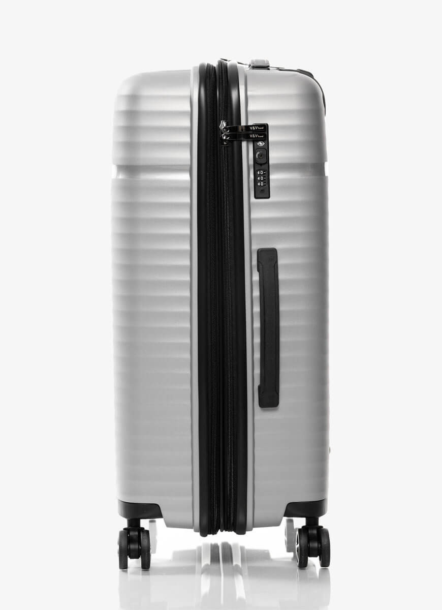 Suitcase V&V Travel Summer Brave 8018-65 Silver