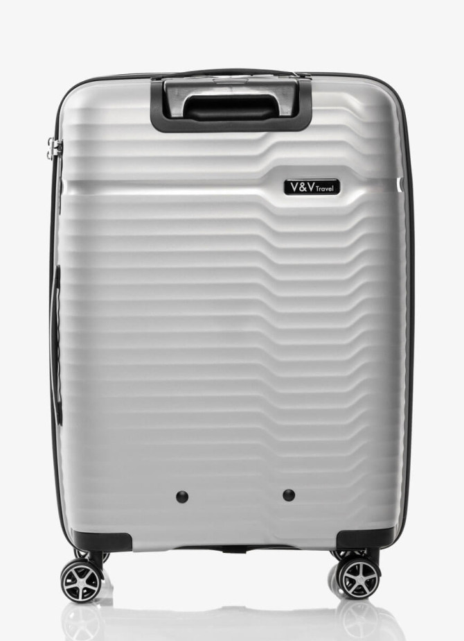Suitcase V&V Travel Summer Brave 8018-65 Silver