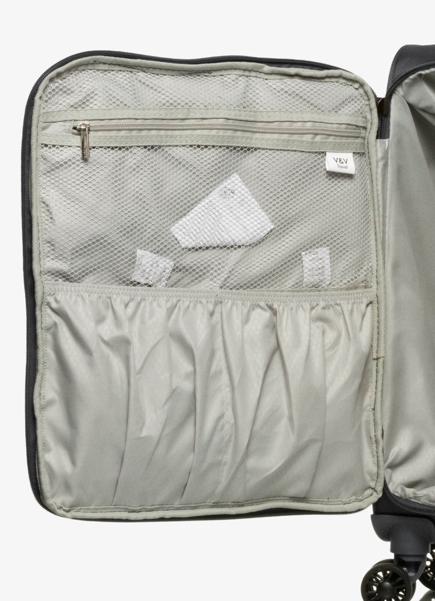 Suitcase V&V Travel One Life 8024-55 Grey