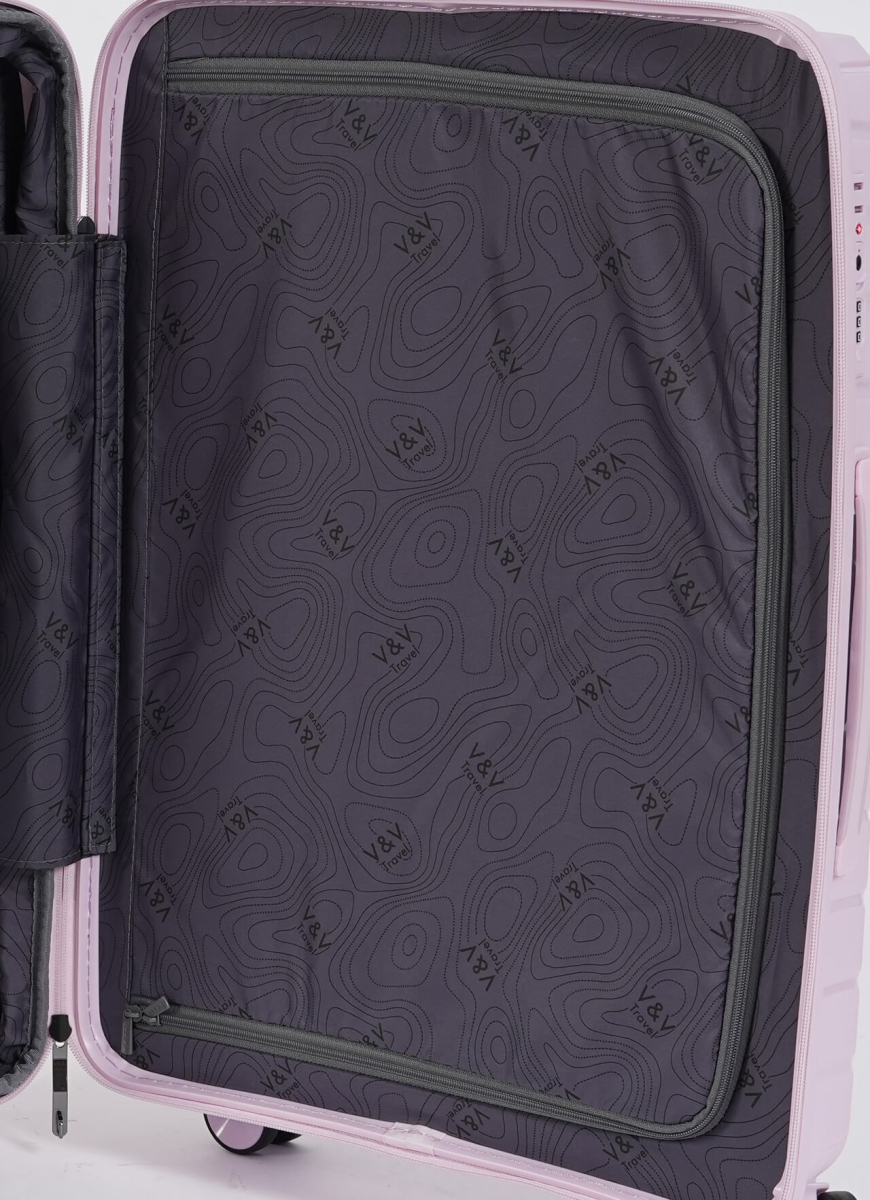Валізи V&V Travel Invictus 8025 -65см рожеві