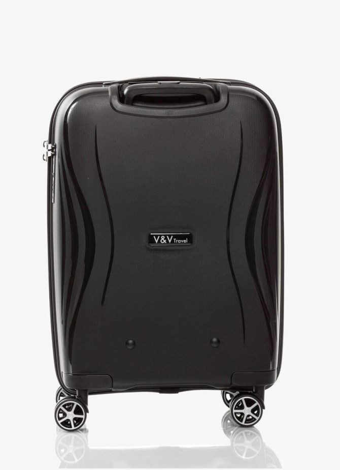 Suitcase V&V Travel Flash Light 8019 55cm Black
