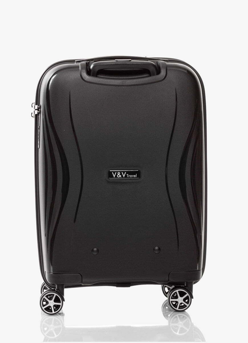 Suitcase V&V Travel Flash Light 8019 55cm Black
