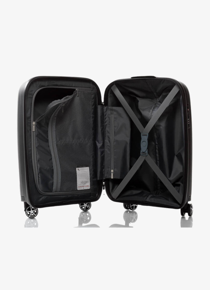 Suitcase V&V Travel Flash Light 8019 55cm Black