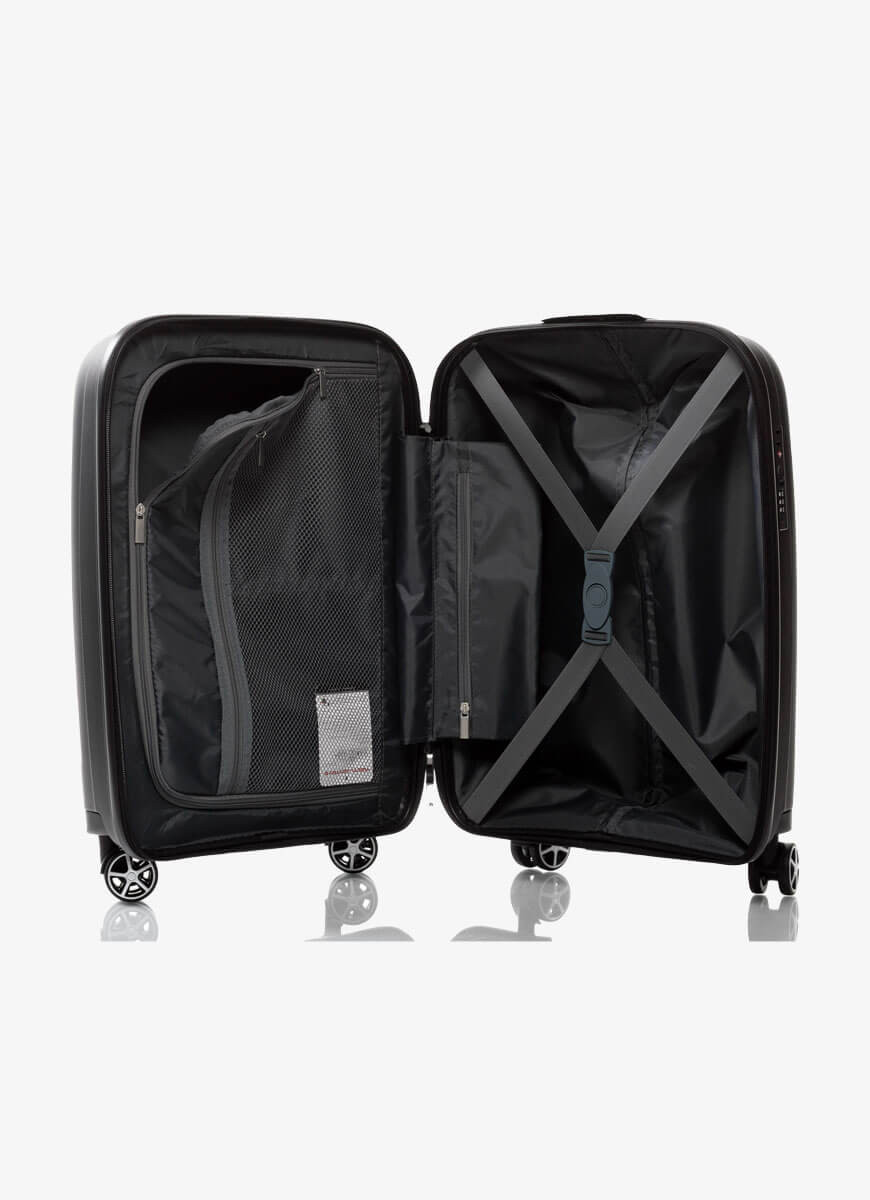 Suitcase V&V Travel Flash Light 8019 55cm Black