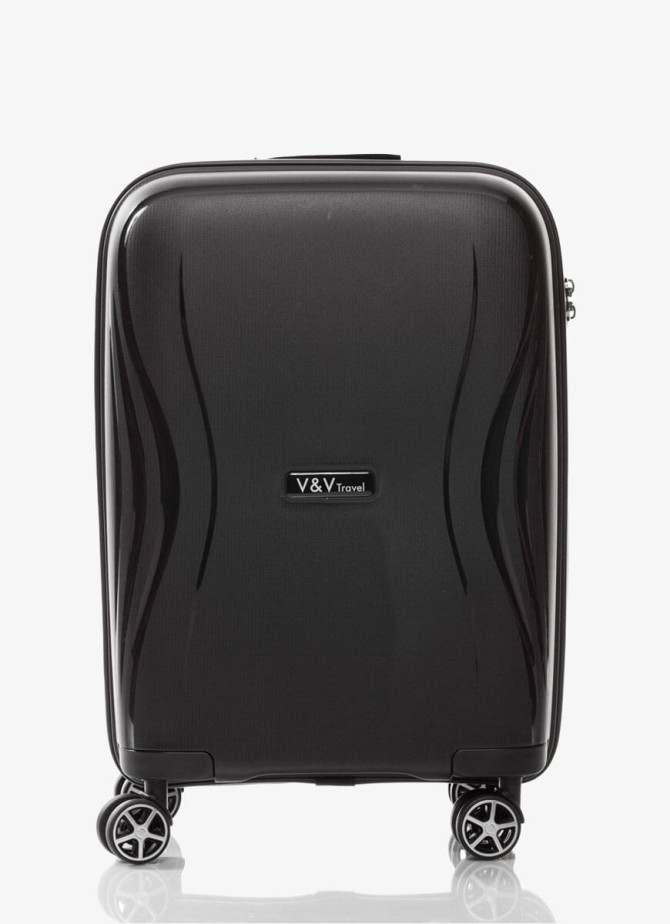Suitcase V&V Travel Flash Light 8019 55cm Black