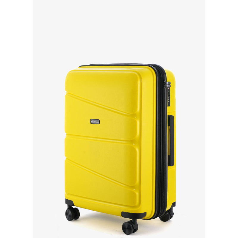 Suitcase V&V Travel Peace 8011-75 Yellow