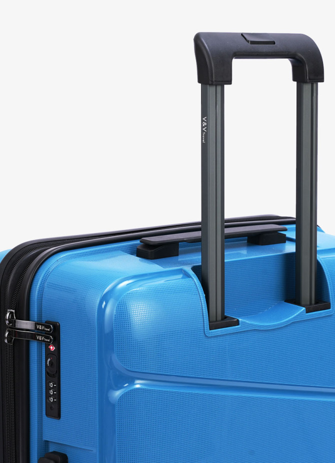 Set of 3 Suitcases V&V Travel Peace 8011 - 3 Piece Set - Blue
