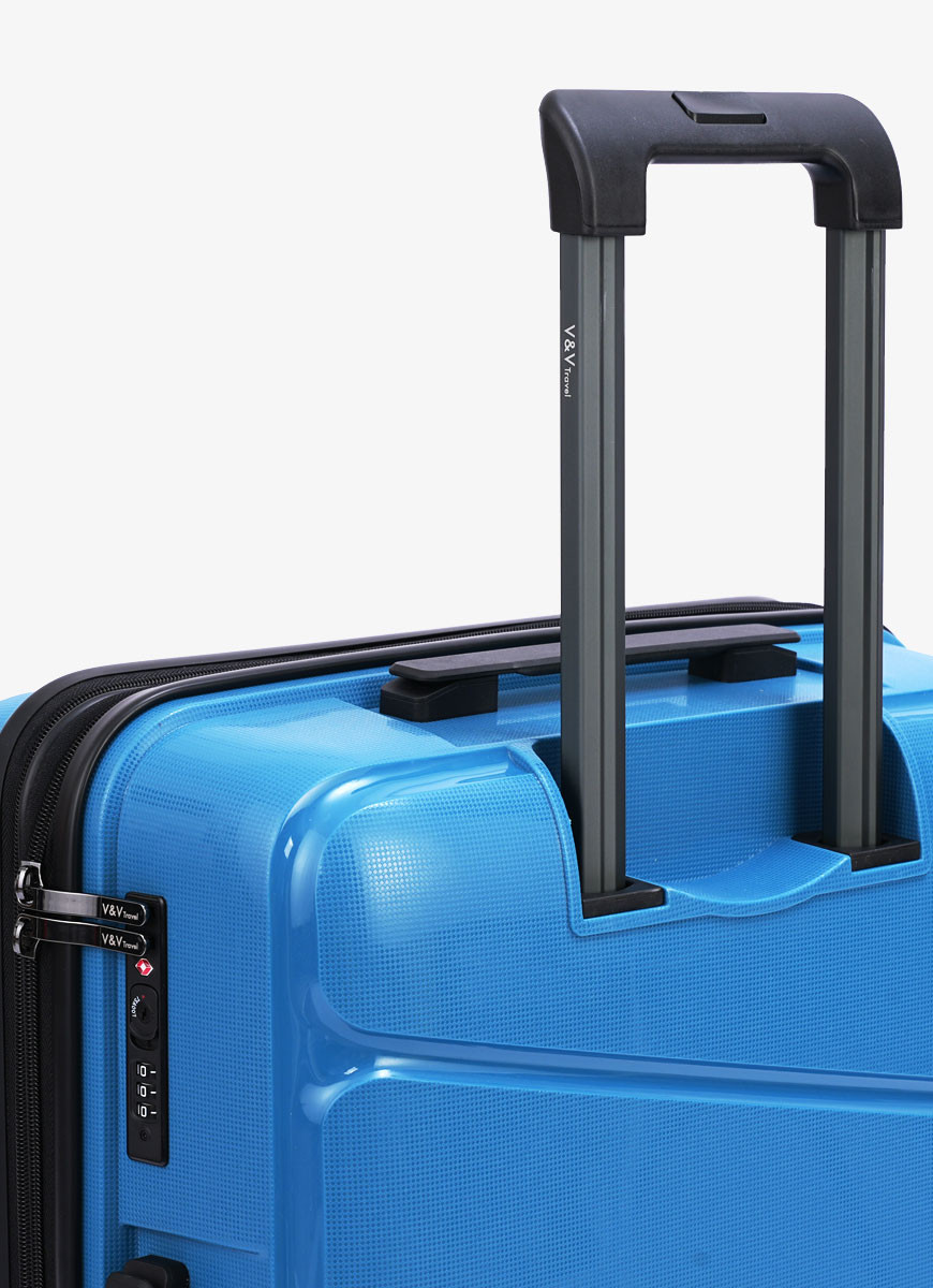 Set of 3 Suitcases V&V Travel Peace 8011 - 3 Piece Set - Blue