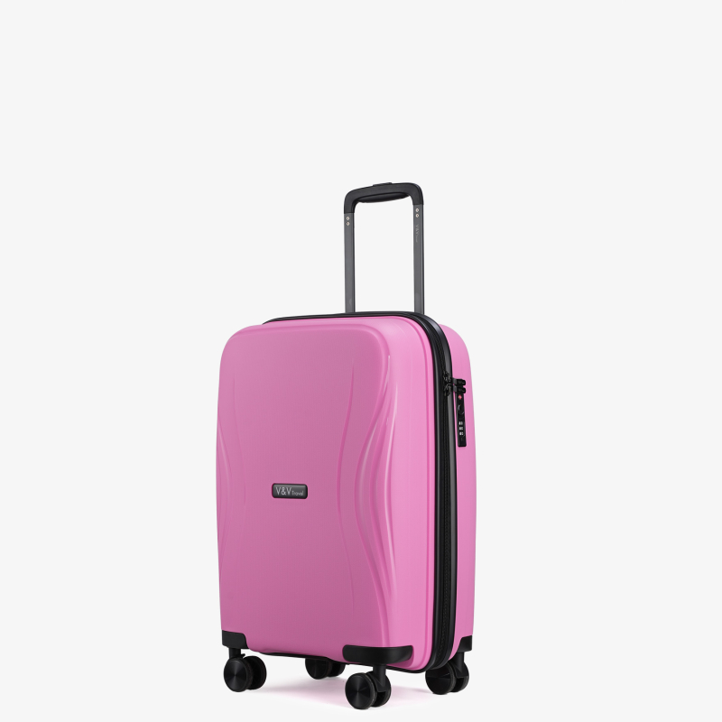 Suitcase V&V Travel Flash Light 8019-55 Pink