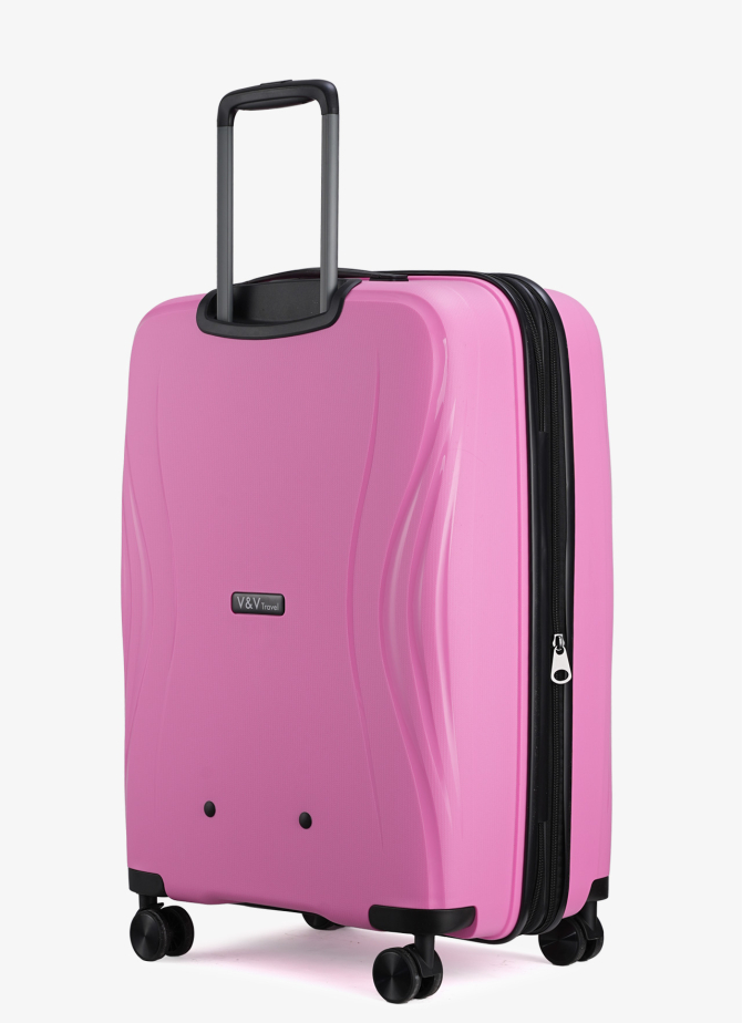 Suitcase V&V Travel Flash Light 8019-65 Pink