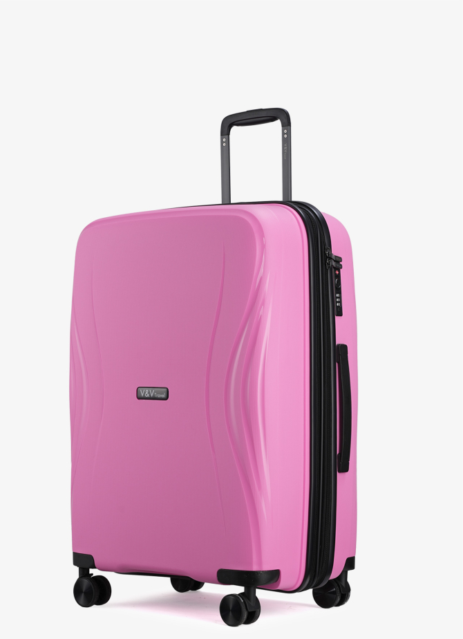 Suitcase V&V Travel Flash Light 8019-65 Pink