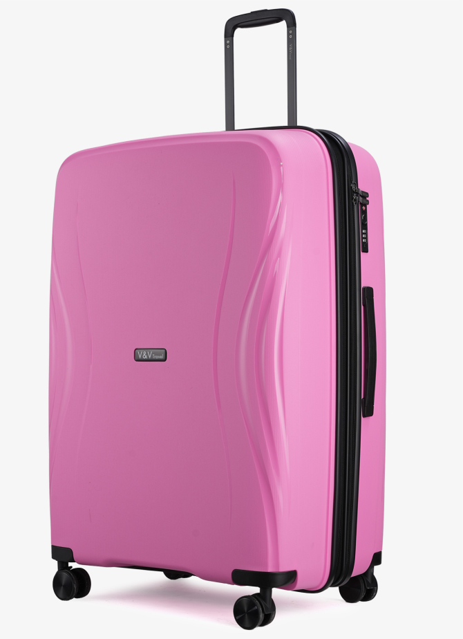 Suitcase V&V Travel Flash Light 8019-75 Pink