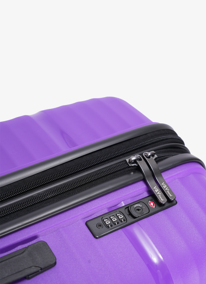 Set of 3 Suitcases V&V Travel Summer Brave 8018 - 3 Piece Set - Purple
