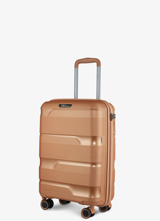 Suitcase V&V Travel Metallo 8023-55 Gold