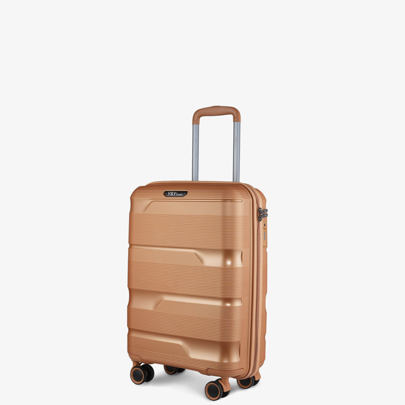 Suitcase V&V Travel Metallo 8023-55 Gold