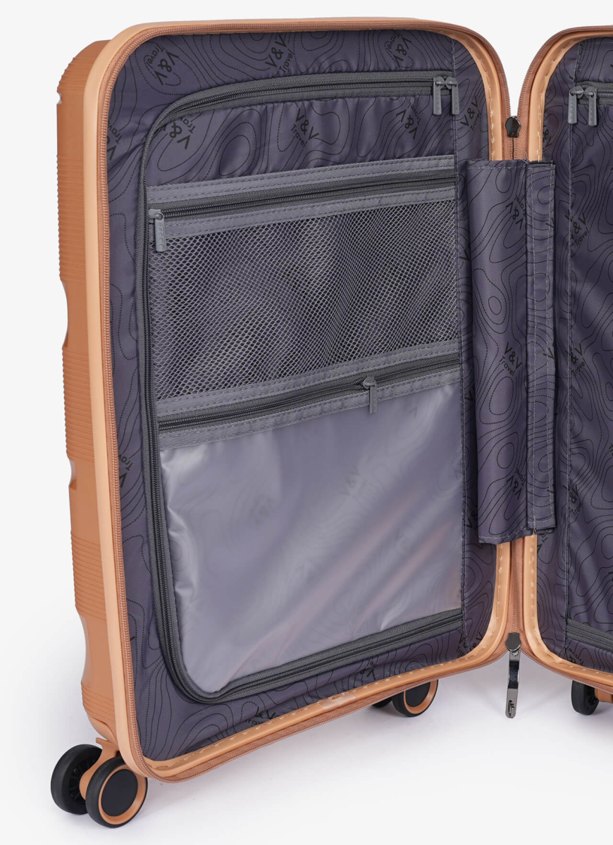 Suitcase V&V Travel Metallo 8023-55 Gold