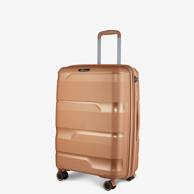 Suitcase V&V Travel Metallo 8023-65 Gold