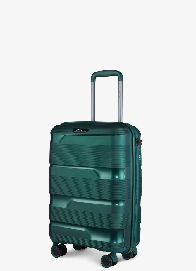 Suitcase V&V Travel Metallo 8023-55 Green