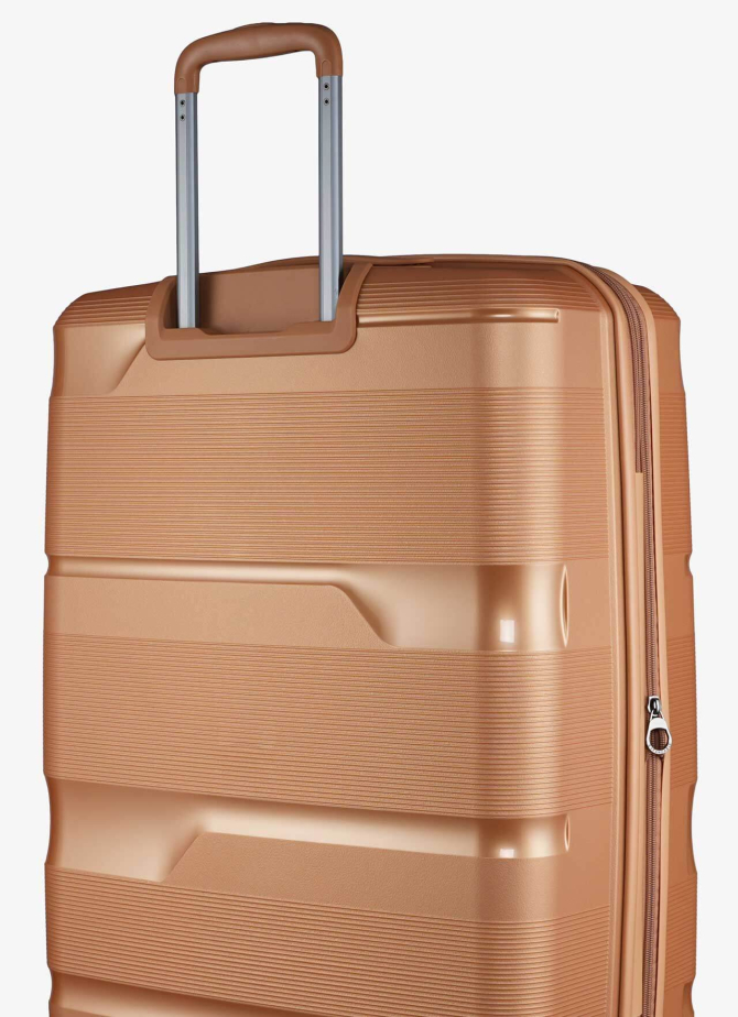 Set of 3 Suitcases V&V Travel Metallo 8023 - 3 Piece Set - Gold