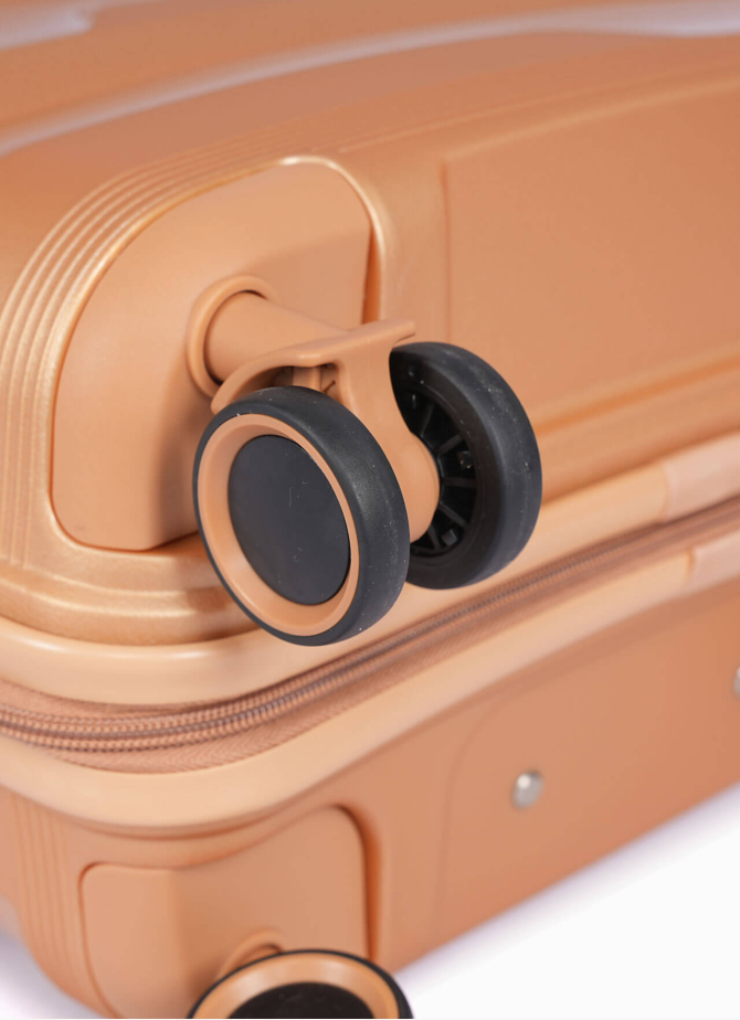 Set of 3 Suitcases V&V Travel Metallo 8023 - 3 Piece Set - Gold